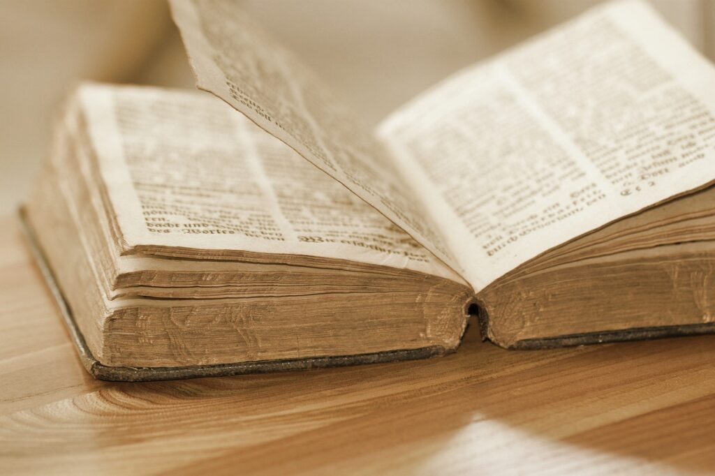 Historical fiction open book.