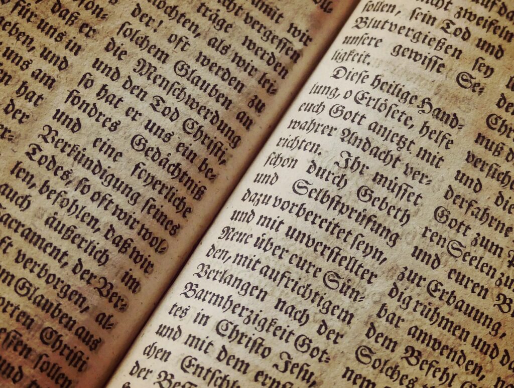 Old text in book.