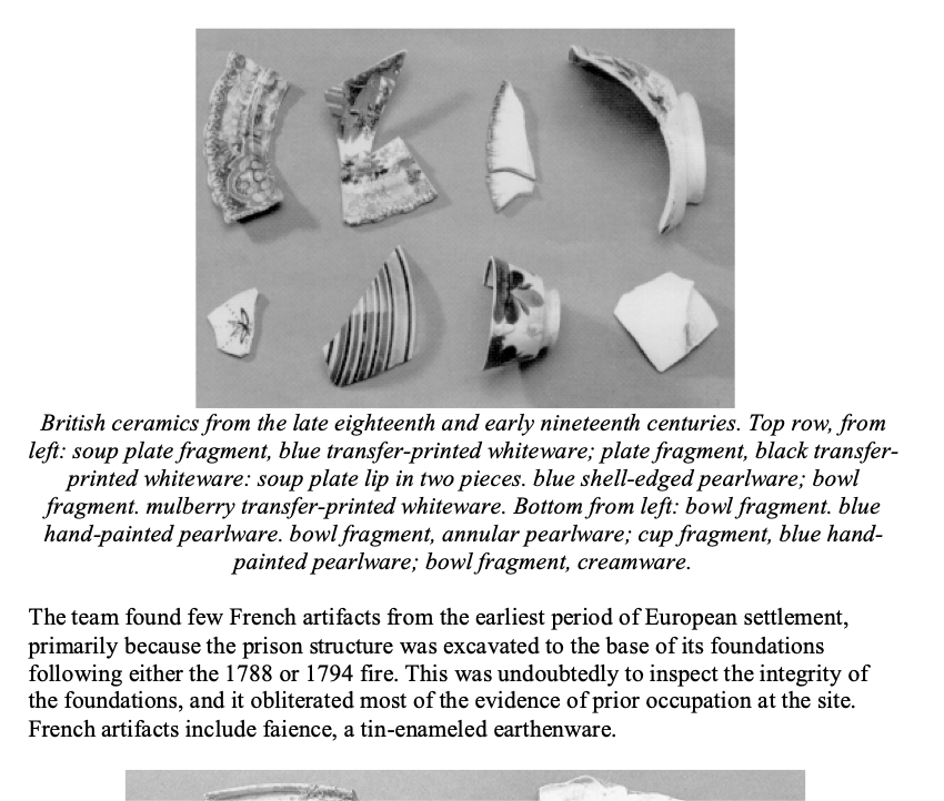 Artefacts found under the Cabildo